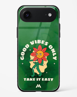 Good Vibes Only Glass Case Phone Cover (Apple)