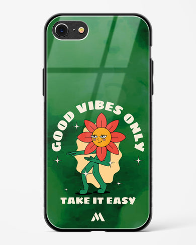 Good Vibes Only Glass Case Phone Cover (Apple)