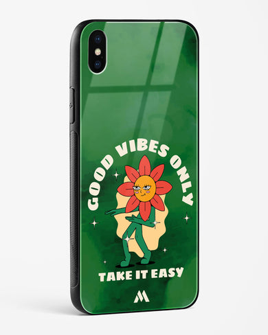 Good Vibes Only Glass Case Phone Cover (Apple)