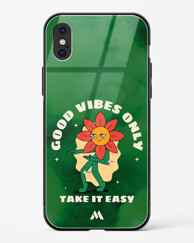 Good Vibes Only Glass Case Phone Cover (Apple)