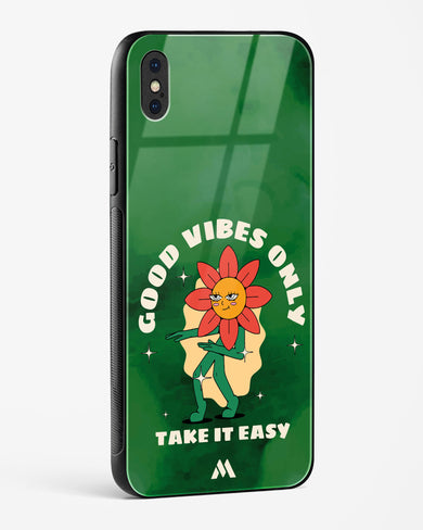 Good Vibes Only Glass Case Phone Cover (Apple)