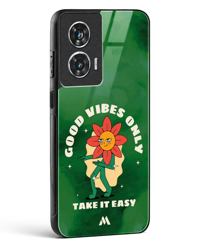Good Vibes Only Glass Case Phone Cover (Motorola)