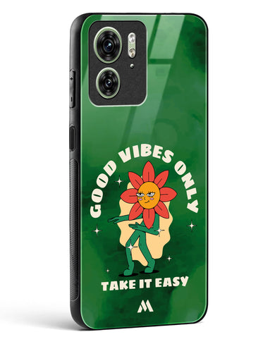 Good Vibes Only Glass Case Phone Cover (Motorola)