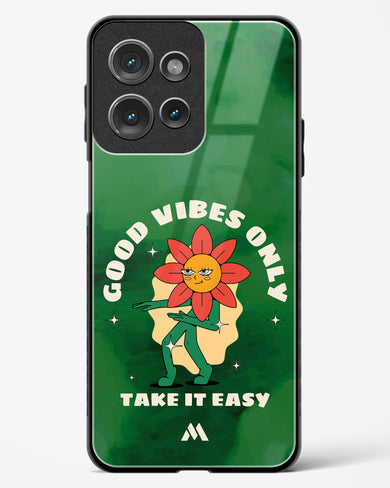 Good Vibes Only Glass Case Phone Cover (Motorola)