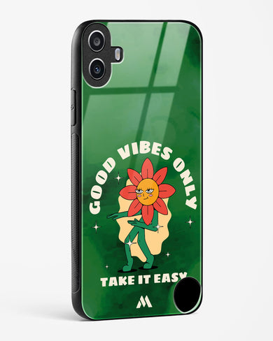 Good Vibes Only Glass Case Phone Cover (Nothing)