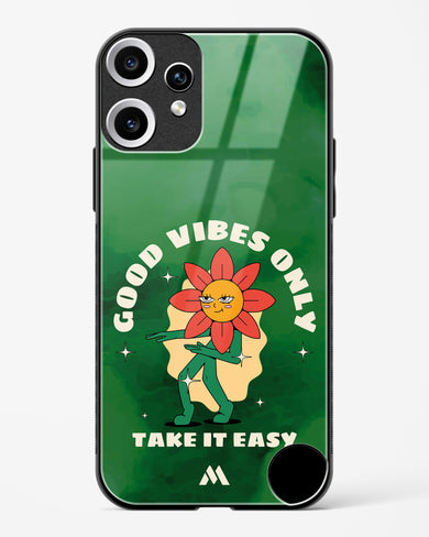 Good Vibes Only Glass Case Phone Cover (Nothing)