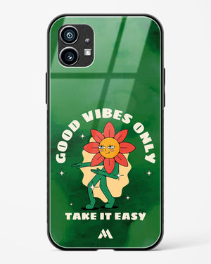 Good Vibes Only Glass Case Phone Cover (Nothing)