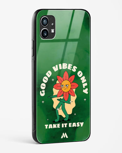 Good Vibes Only Glass Case Phone Cover (Nothing)