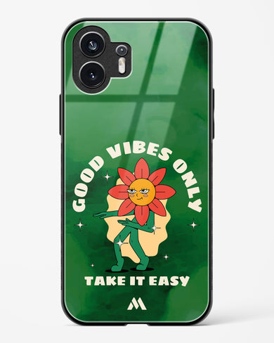 Good Vibes Only Glass Case Phone Cover (Nothing)