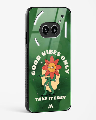 Good Vibes Only Glass Case Phone Cover (Nothing)