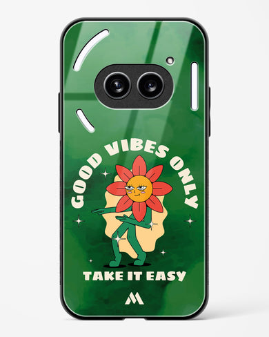 Good Vibes Only Glass Case Phone Cover (Nothing)