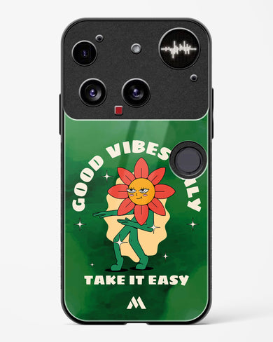 Good Vibes Only Glass Case Phone Cover (Nothing)