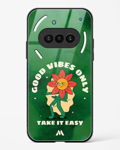 Good Vibes Only Glass Case Phone Cover (Nothing)