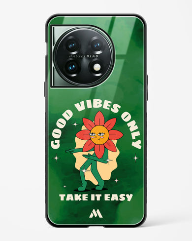 Good Vibes Only Glass Case Phone Cover (OnePlus)