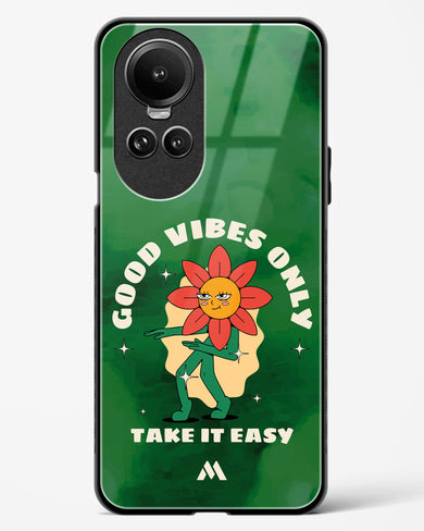 Good Vibes Only Glass Case Phone Cover (Oppo)