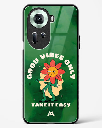 Good Vibes Only Glass Case Phone Cover (Oppo)