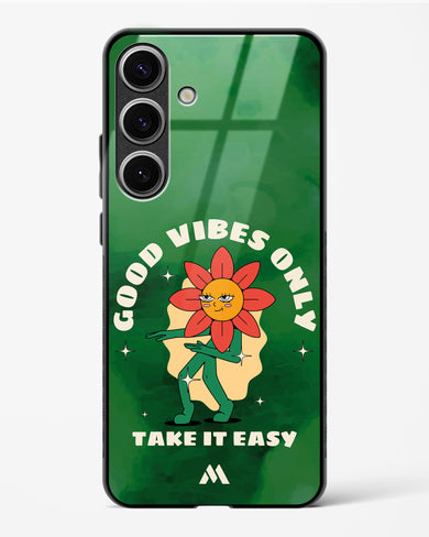 Good Vibes Only Glass Case Phone Cover (Samsung)