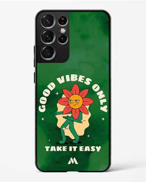 Good Vibes Only Glass Case Phone Cover (Samsung)