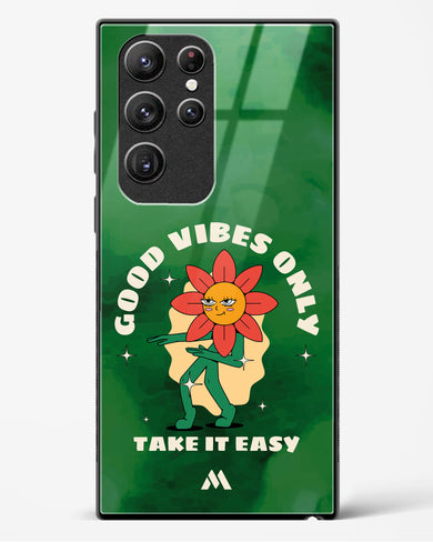 Good Vibes Only Glass Case Phone Cover (Samsung)