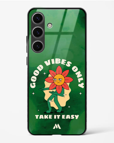 Good Vibes Only Glass Case Phone Cover (Samsung)