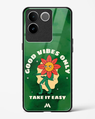 Good Vibes Only Glass Case Phone Cover (Vivo)