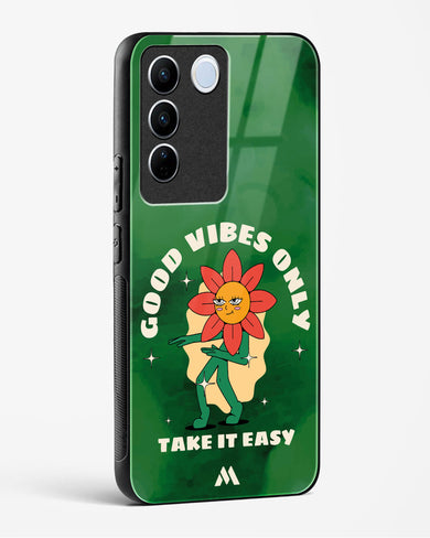 Good Vibes Only Glass Case Phone Cover (Vivo)