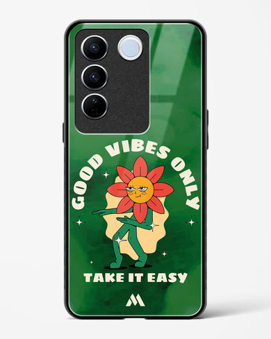 Good Vibes Only Glass Case Phone Cover (Vivo)