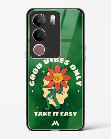 Good Vibes Only Glass Case Phone Cover (Vivo)