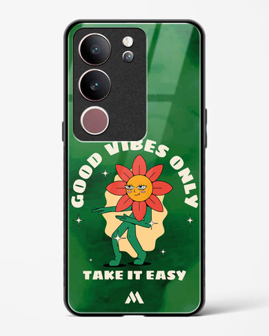 Good Vibes Only Glass Case Phone Cover (Vivo)