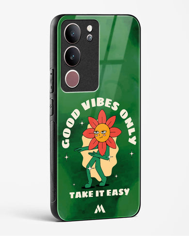 Good Vibes Only Glass Case Phone Cover (Vivo)