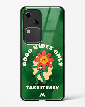 Good Vibes Only Glass Case Phone Cover (Vivo)