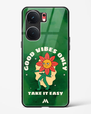 Good Vibes Only Glass Case Phone Cover (Vivo)