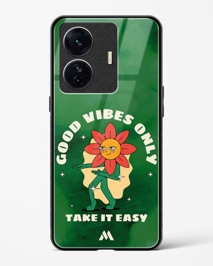 Good Vibes Only Glass Case Phone Cover (Vivo)