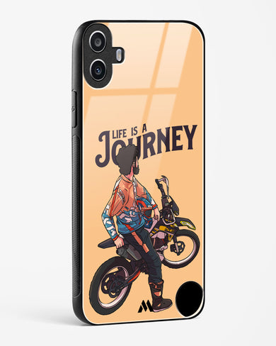 Life is a Journey Glass Case Phone Cover (Nothing)
