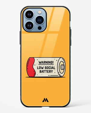 Low Social Battery Glass Case Phone Cover (Apple)