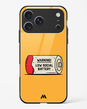 Low Social Battery Glass Case Phone Cover (Apple)