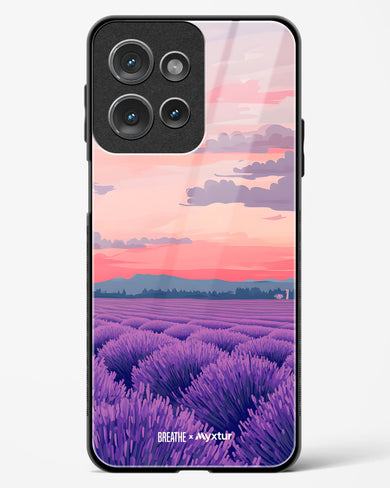Lavender Fields Forever [BREATHE] Glass Case Phone Cover (Motorola)