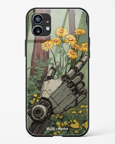 Metal and Bloom [BREATHE] Glass Case Phone Cover (Nothing)