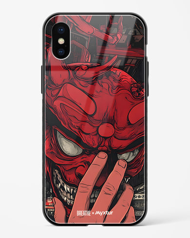 Oni Mask [BREATHE] Glass Case Phone Cover (Apple)