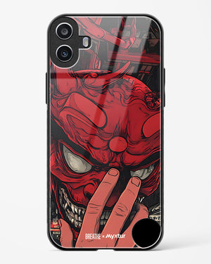 Oni Mask [BREATHE] Glass Case Phone Cover (Nothing)