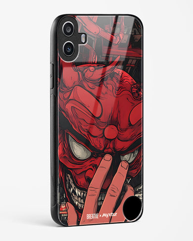 Oni Mask [BREATHE] Glass Case Phone Cover (Nothing)