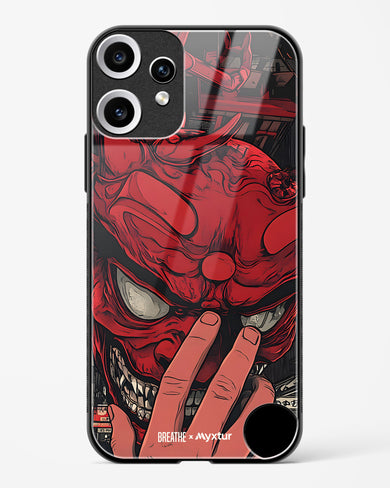 Oni Mask [BREATHE] Glass Case Phone Cover (Nothing)
