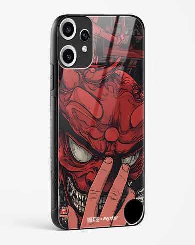 Oni Mask [BREATHE] Glass Case Phone Cover (Nothing)
