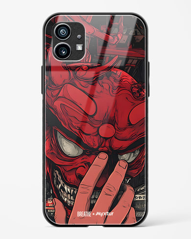Oni Mask [BREATHE] Glass Case Phone Cover (Nothing)