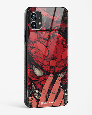 Oni Mask [BREATHE] Glass Case Phone Cover (Nothing)