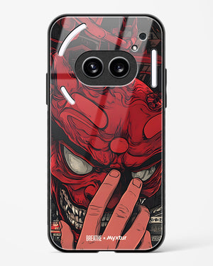 Oni Mask [BREATHE] Glass Case Phone Cover (Nothing)