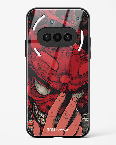 Oni Mask [BREATHE] Glass Case Phone Cover (Nothing)