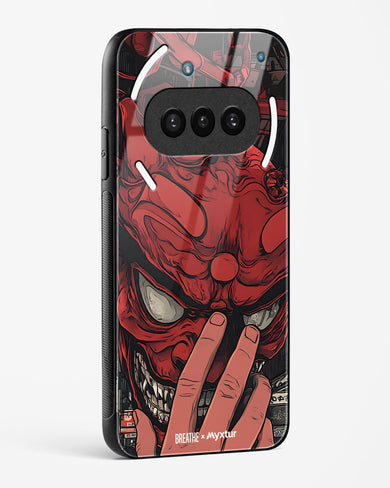 Oni Mask [BREATHE] Glass Case Phone Cover (Nothing)