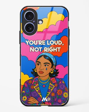 Loud Not Right Glass Case Phone Cover (Apple)