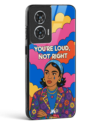 Loud Not Right Glass Case Phone Cover (Motorola)